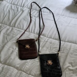 Elegant Black and Brown Crossbody Bags
